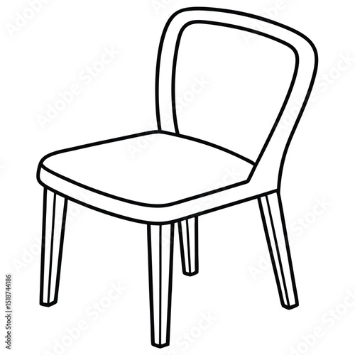 Illustration of a chair isolated on transparent background