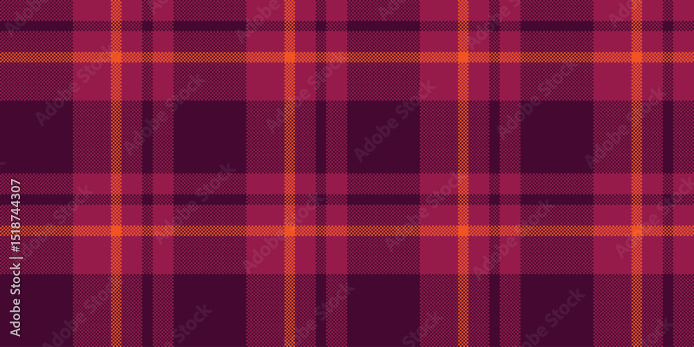 Obraz premium Vibrant crimson and burnt orange plaid pattern. Perfect for autumnal designs, textile projects, or adding a touch of rustic warmth to your visuals.
