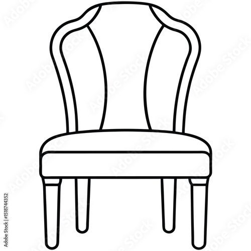 Illustration of a chair isolated on transparent background