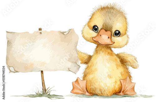 Adorable Baby Goose Illustration Perfect for Kids' Projects