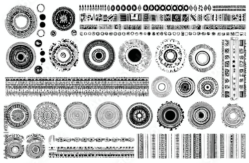 African Pattern Elements  A Collection of Circular and Linear Symbols for Design