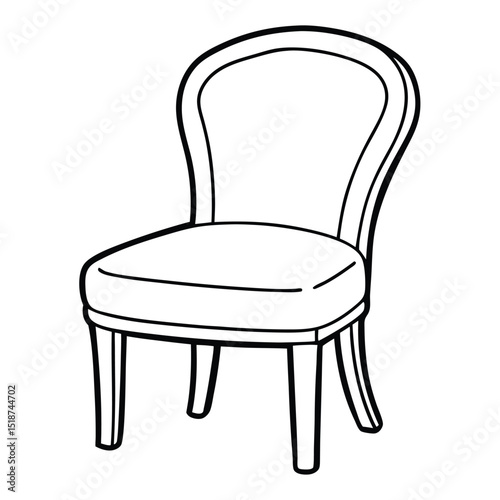Illustration of a chair isolated on transparent background