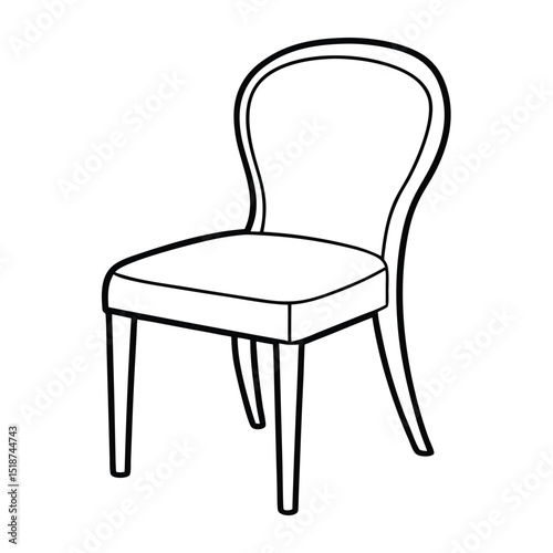 Illustration of a chair isolated on transparent background
