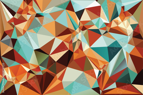 Abstract geometric polygonal design in warm earthy tones perfect for graphic applications