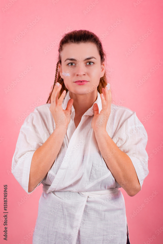 Beautiful woman with her skin care routine, spa day, skin treatment, natural beauty days, botox Beautiful woman with her skin care routine, spa day, skin treatment, natural beauty days, botox