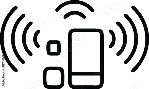 Black silhouette wi-fi signal strength indicator icon vector design