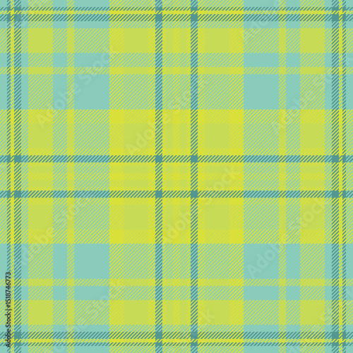 Vibrant lime green and teal plaid pattern.  Perfect for textile design, website backgrounds, or fashion projects. This cheerful, seamless texture evokes feelings of freshness and summer.