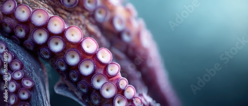 Close-up view of octopus suckers.
