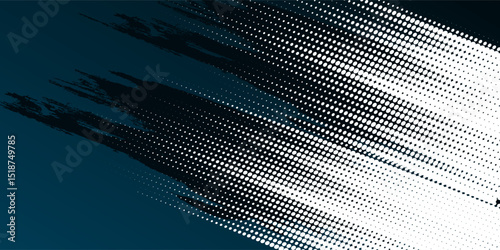 Dots halftone white u0026 blue color pattern gradient grunge texture background. Dots pop art comics sport style vector illustration