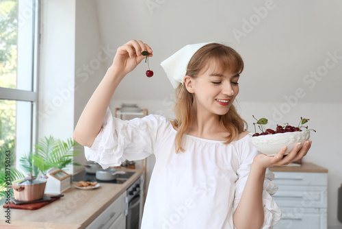 Beautiful happy young woman...