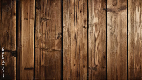 Brown wooden background. Wooden planks. Wood texture. Natural wooden wall background or texture.	