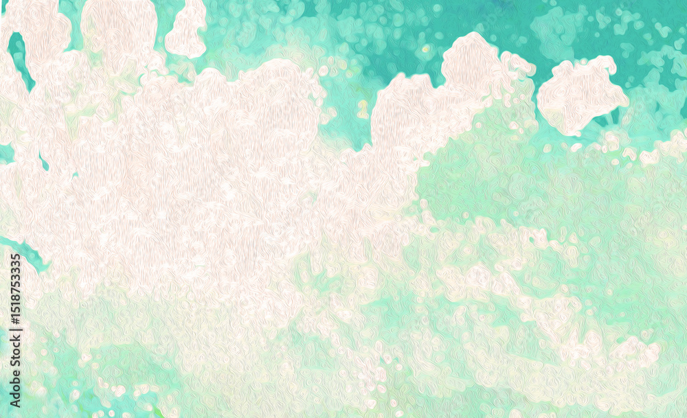 Whimsical, Light & Airy Cloud w/Texture in Light & Dark Green & White-digital illustration, art, design, painting, artwork-wallpaper, backdrop, background, border, frame, Whimsical, Light & Airy Cloud w/Texture in Light & Dark Green & White-digital illustration, art, design, painting, artwork-wallpaper, backdrop, background, border, frame,