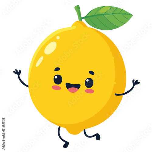 ジャンプするレモンのキャラクター