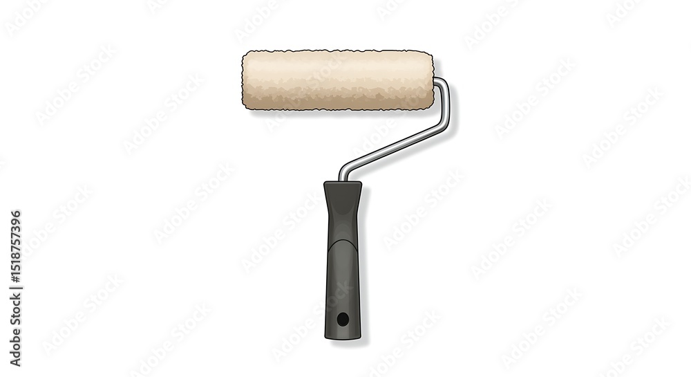 Fototapeta premium Paint Roller Tool Isolated on White Background