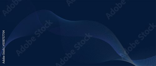 Abstract wave lines in color gradient on minimalist background. Futuristic and dynamic look, perfect for tech, digital, and modern design projects.