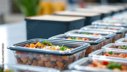 Nutrient-packed meal kits. Fresh, balanced, and ready-to-enjoy., blurry foreground. isolated with white highlights