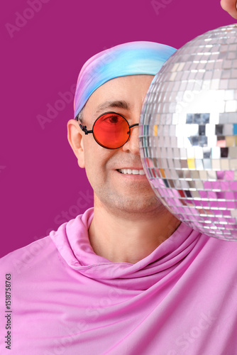 Cool mature man with disco ...