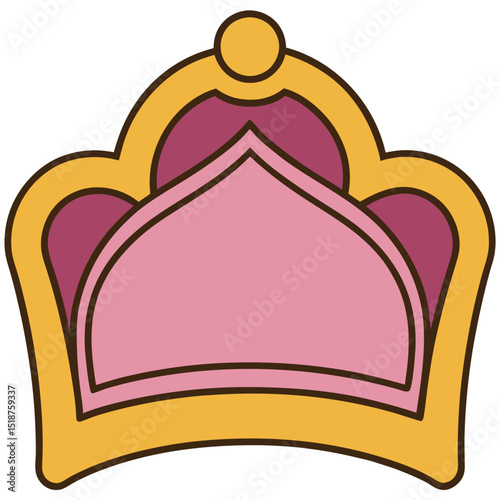 Illustration of a vintage bed frame isolated on transparent background