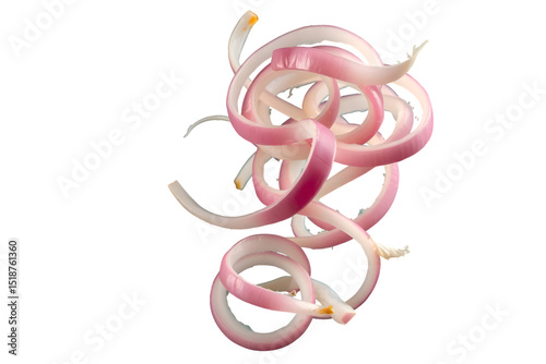 Funny Dancing Red Onion Isolated on Transparent Background


