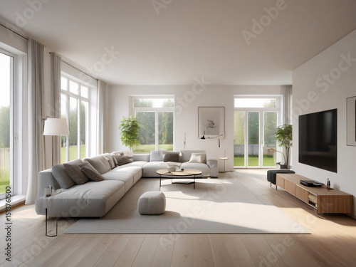 Minimalist German Living Room Concept with Architectural Elegance