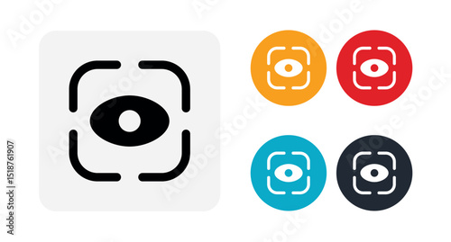 Eye scan icon illustration isolated vector sign symbol