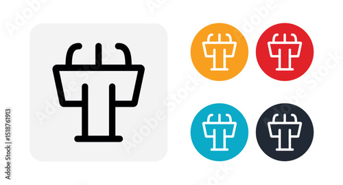 Tribune icon for web and mobile