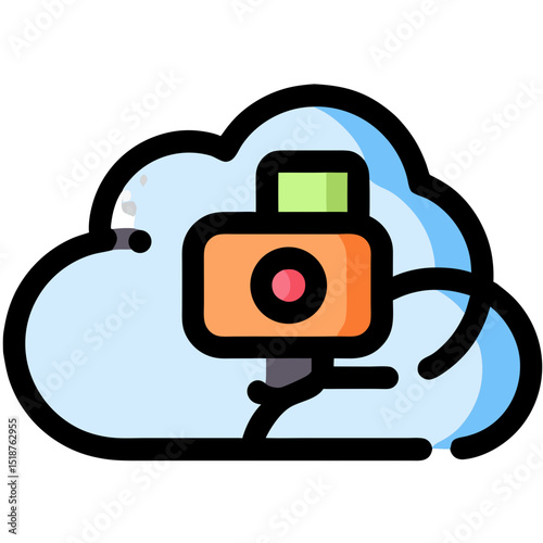 Cloud Camera Storage: Digital Photography Backup Icon