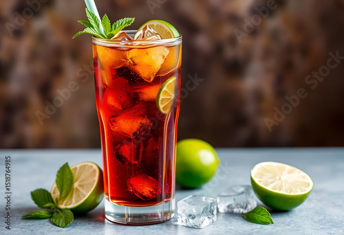 Mojito Cocktail with Fresh Lime and Mint – Refreshing Summer Drink