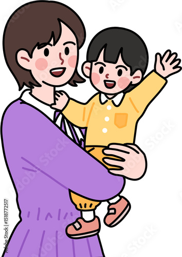 mom and son