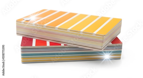 Color Swatches Stacked on White