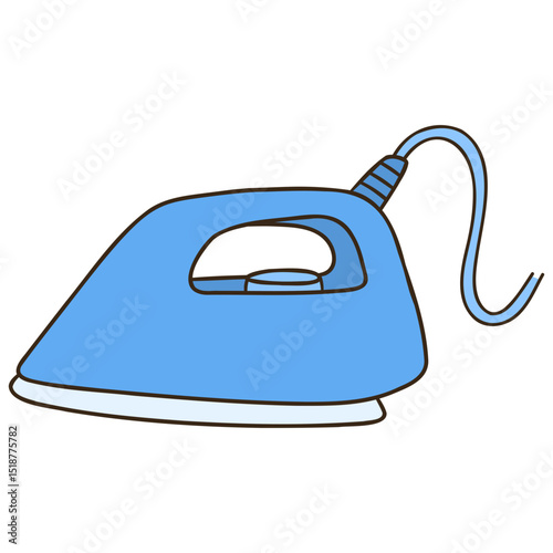 electric iron vector illustration