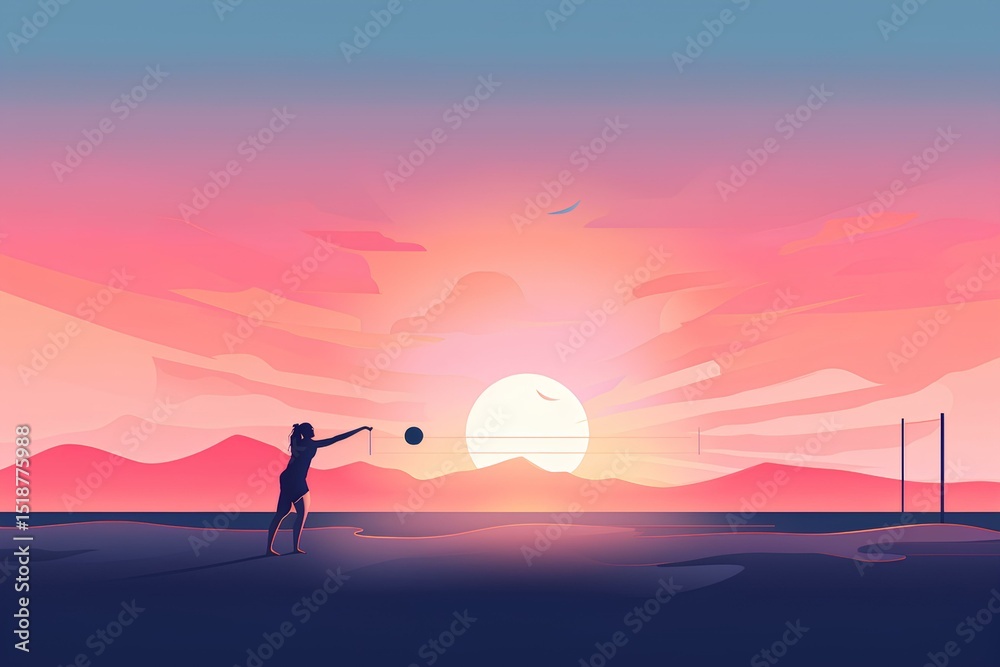 Obraz premium sunset in the mountains