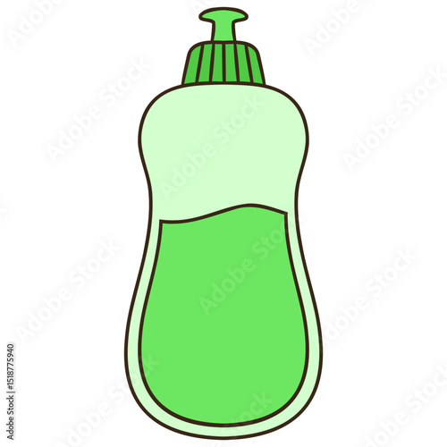 dishsoap plastic bottle vector illustration