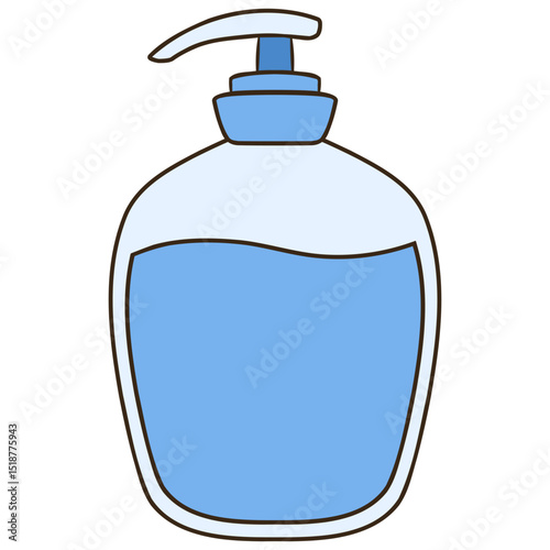 liquid soap pump bottle vector illustration