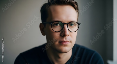 Man with Glasses Portrait