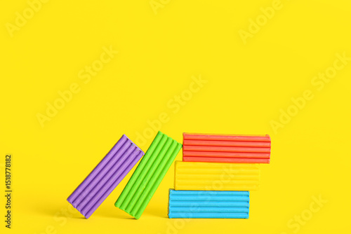 Colorful play clay blocks o...