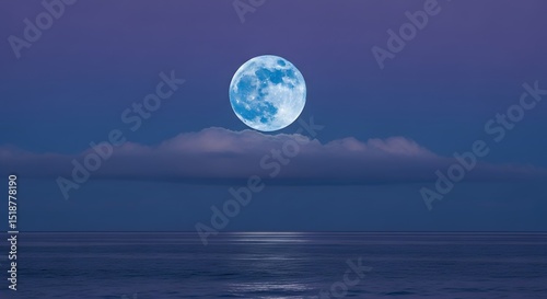 Full Moon Over Ocean