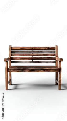 Wallpaper Mural Elegant Outdoor Wooden Bench: Modern Rustic Design for Versatile Home and Garden Decor with Durable Sustainable Materials Torontodigital.ca