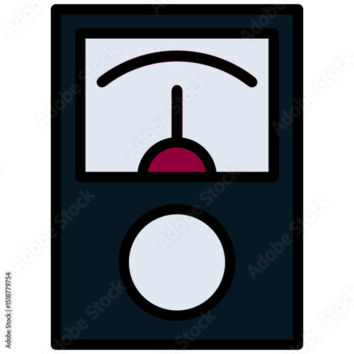 Electrical Tester Outline Flat Icon, Outline Flat Design Style Icon Symbol