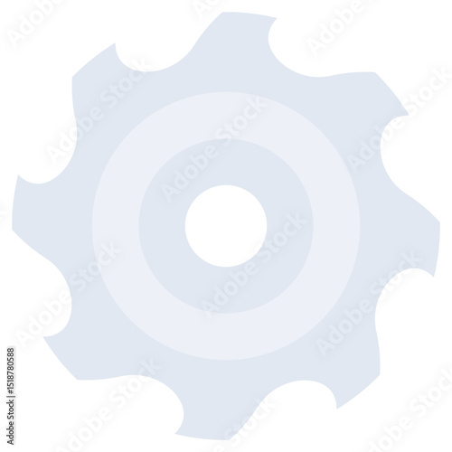 Saw Blade Flat Icon, Flat Design Style Icon Symbol