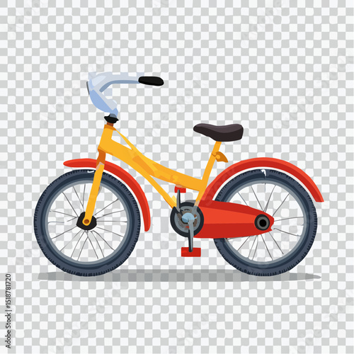シンプルな子供用自転車のベクター素材