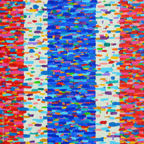 (Flag of Thailand) Texture, background and Colorful Image of an original Abstract Painting