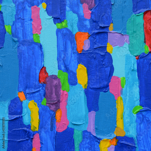 Texture, background and Colorful Image of an original Abstract Painting