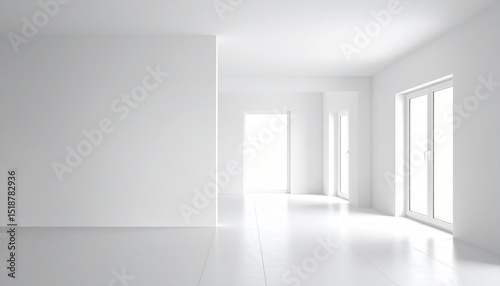 Wallpaper Mural A modern house in bright white. An empty house design. Torontodigital.ca