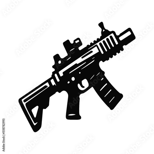  Dynamic Weapon Vector Design High Quality Military & Fantasy Arms Illustration 04