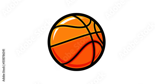 Basketball Icon: a single basketball icon, perfect for conveying sport and competition.