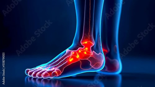 Foot pain, ankle swelling, heel discomfort. Pain management. Ligaments inflamed during intense activity. Tendonitis reduces normal mobility. Arch support improves overall balance.