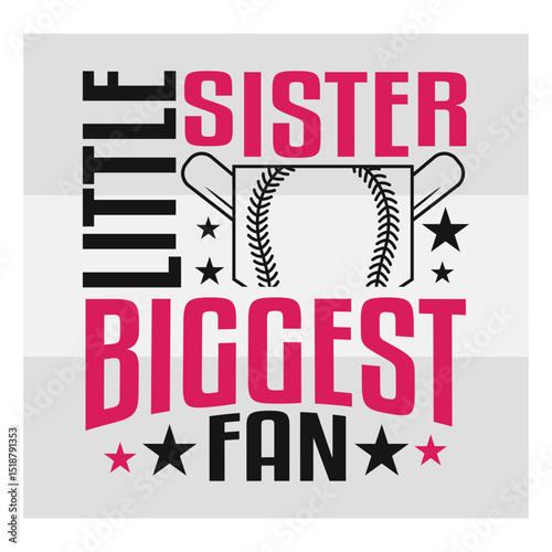 Little Sister Biggest Fan Svg, Sports Svg, Baseball T-shirt Design, Baseball Lover Shirts Svg, Baseball Sister Svg, Baseball Png, Baseball Shirt Png, Ball Svg, Baseball Svg Images, Cut Files