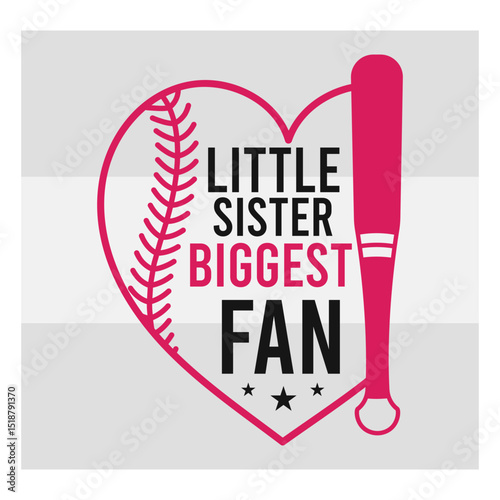 Little Sister Biggest Fan Svg, Sports Svg, Baseball T-shirt Design, Baseball Lover Shirts Svg, Baseball Sister Svg, Baseball Png, Baseball Shirt Png, Ball Svg, Baseball Svg Images, Cut Files