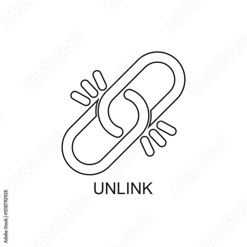 unlink icon , unsafe icon vector